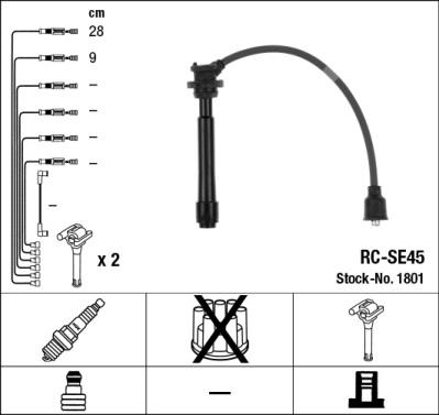 NGK 1801 - Kit cavi accensione autozon.pro