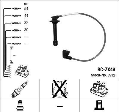 NGK 8932 - Kit cavi accensione autozon.pro