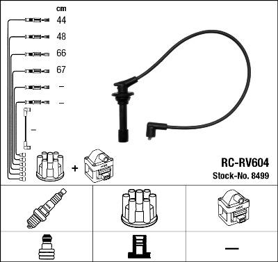 NGK 8499 - Kit cavi accensione autozon.pro