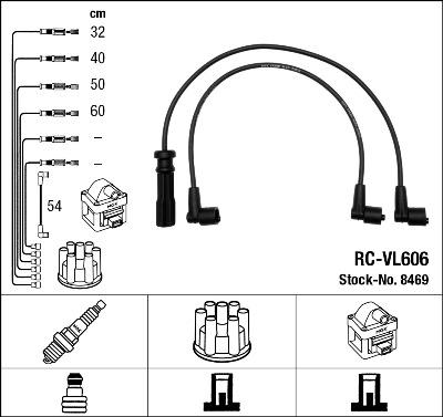 NGK 8469 - Kit cavi accensione autozon.pro