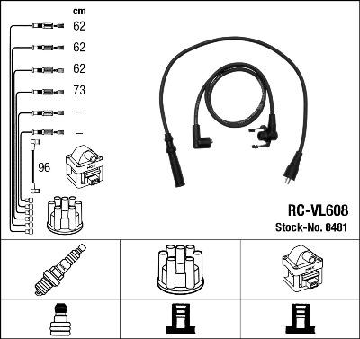 NGK 8481 - Kit cavi accensione autozon.pro