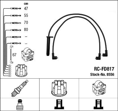 NGK 8556 - Kit cavi accensione autozon.pro