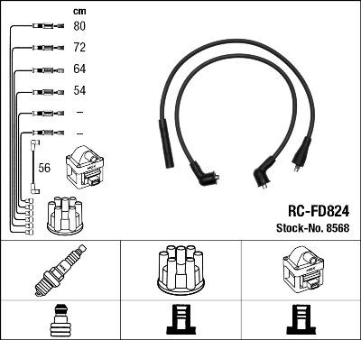 NGK 8568 - Kit cavi accensione autozon.pro