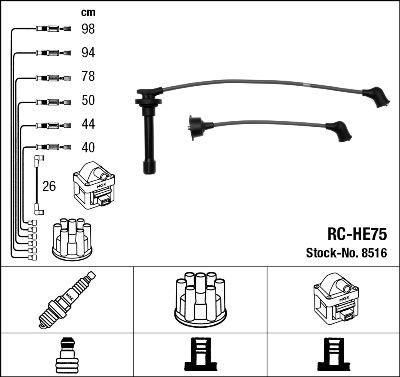 NGK 8516 - Kit cavi accensione autozon.pro