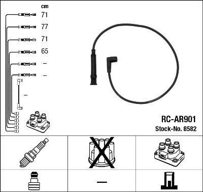 NGK 8582 - Kit cavi accensione autozon.pro