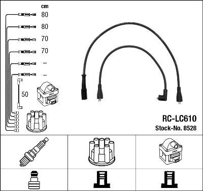 NGK 8528 - Kit cavi accensione autozon.pro