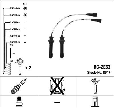 NGK 8647 - Kit cavi accensione autozon.pro