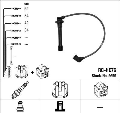 NGK 8655 - Kit cavi accensione autozon.pro