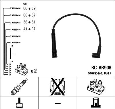 NGK 8617 - Kit cavi accensione autozon.pro