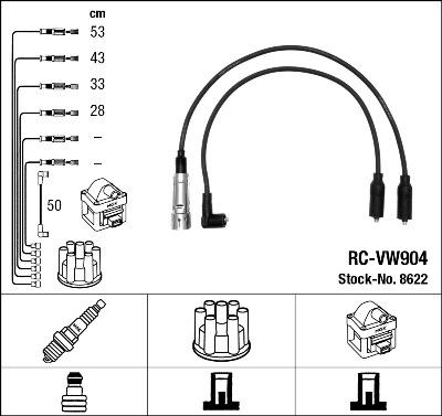 NGK 8622 - Kit cavi accensione autozon.pro