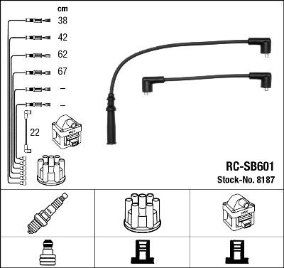 NGK 8187 - Kit cavi accensione autozon.pro