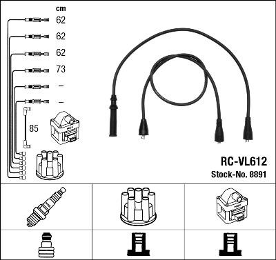 NGK 8891 - Kit cavi accensione autozon.pro