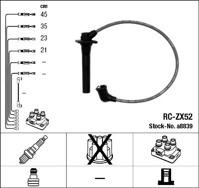 NGK 8839 - Kit cavi accensione autozon.pro