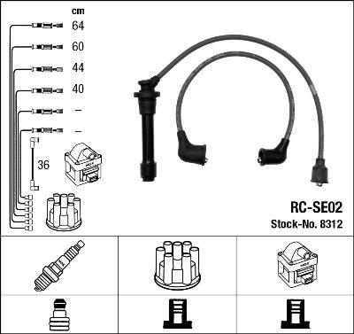 NGK 8312 - Kit cavi accensione autozon.pro