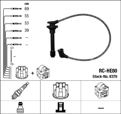 NGK 8379 - Kit cavi accensione autozon.pro