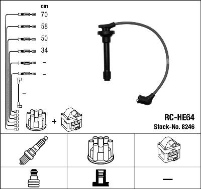 NGK 8246 - Kit cavi accensione autozon.pro