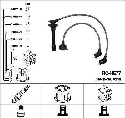 NGK 8240 - Kit cavi accensione autozon.pro