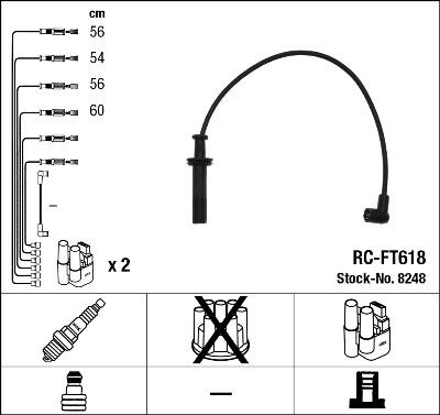 NGK 8248 - Kit cavi accensione autozon.pro