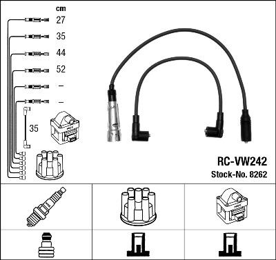 NGK 8262 - Kit cavi accensione autozon.pro