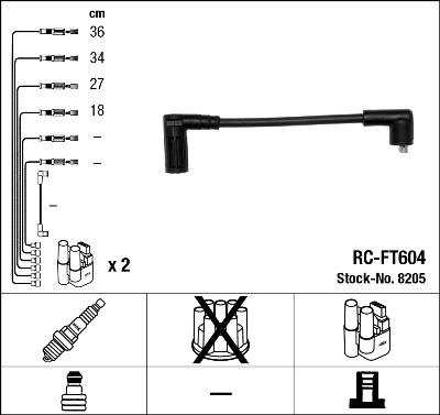 NGK 8205 - Kit cavi accensione autozon.pro