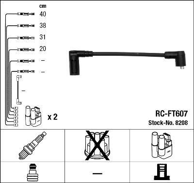 NGK 8208 - Kit cavi accensione autozon.pro