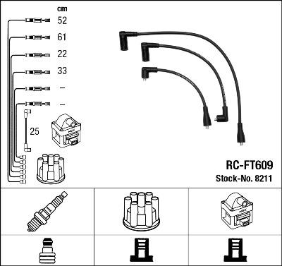 NGK 8211 - Kit cavi accensione autozon.pro