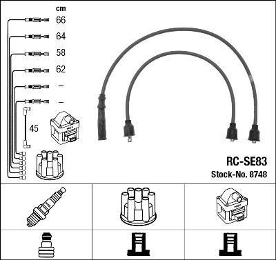 NGK 8748 - Kit cavi accensione autozon.pro