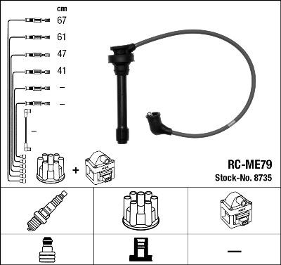 NGK 8735 - Kit cavi accensione autozon.pro