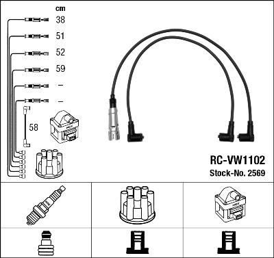 NGK 2569 - Kit cavi accensione autozon.pro