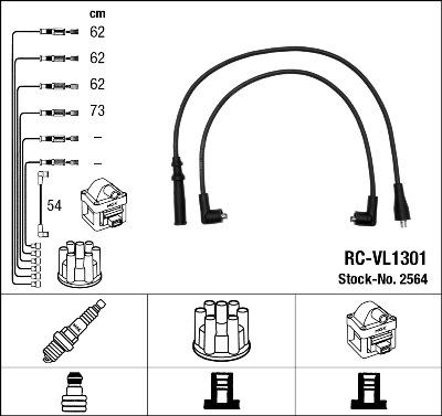 NGK 2564 - Kit cavi accensione autozon.pro