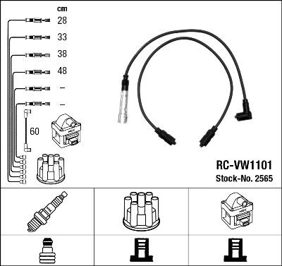 NGK 2565 - Kit cavi accensione autozon.pro