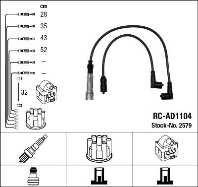 NGK 2579 - Kit cavi accensione autozon.pro