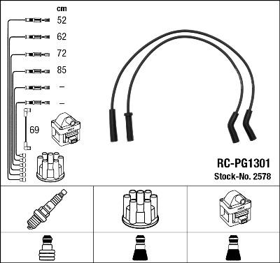 NGK 2578 - Kit cavi accensione autozon.pro