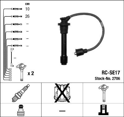 NGK 2706 - Kit cavi accensione autozon.pro