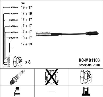 NGK 7800 - Kit cavi accensione autozon.pro