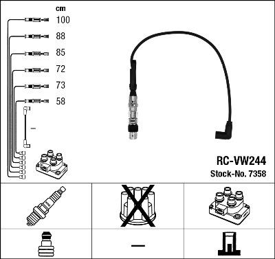 NGK 7358 - Kit cavi accensione autozon.pro