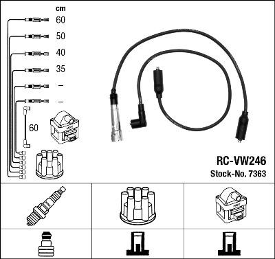 NGK 7363 - Kit cavi accensione autozon.pro