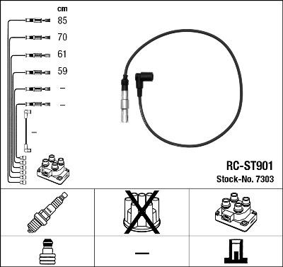 NGK 7303 - Kit cavi accensione autozon.pro