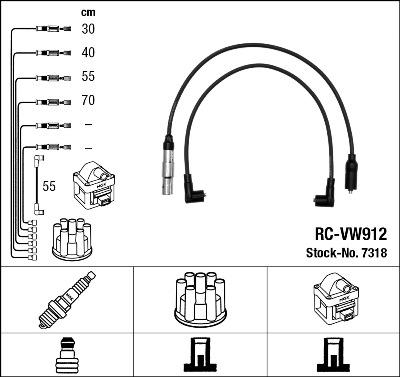 NGK 7318 - Kit cavi accensione autozon.pro