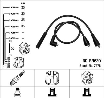 NGK 7375 - Kit cavi accensione autozon.pro