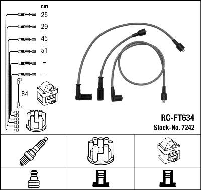 NGK 7242 - Kit cavi accensione autozon.pro