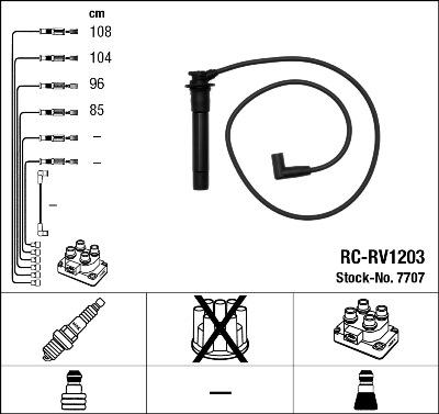 NGK 7707 - Kit cavi accensione autozon.pro