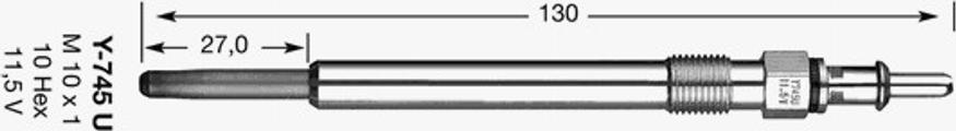 NGK Y-745U - Candeletta autozon.pro
