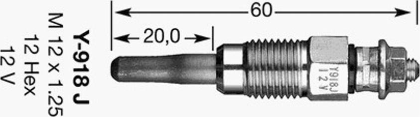 NGK Y-918R - Candeletta, Riscaldatore elettr. supplementare autozon.pro