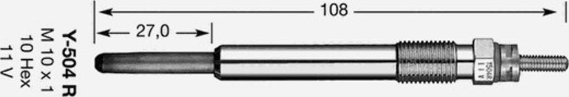 NGK Y-504 R - Candeletta autozon.pro
