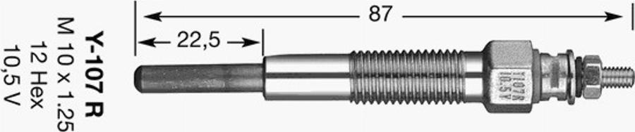 NGK Y 107 R - Candeletta autozon.pro