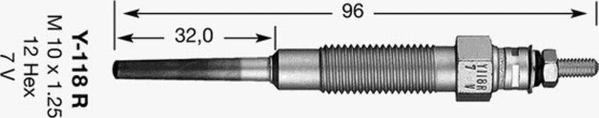 NGK Y-118 R - Candeletta autozon.pro