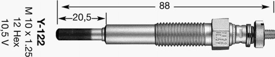 NGK Y-122 - Candeletta autozon.pro