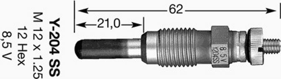 NGK Y-204SS - Candeletta autozon.pro