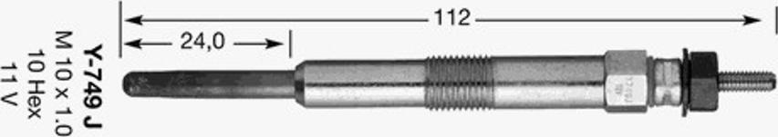 NGK Y 749 J - Candeletta autozon.pro